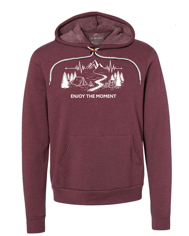 ENJOY THE MOMENT (MOUNTAIN SCENE) Super Soft Hoodie