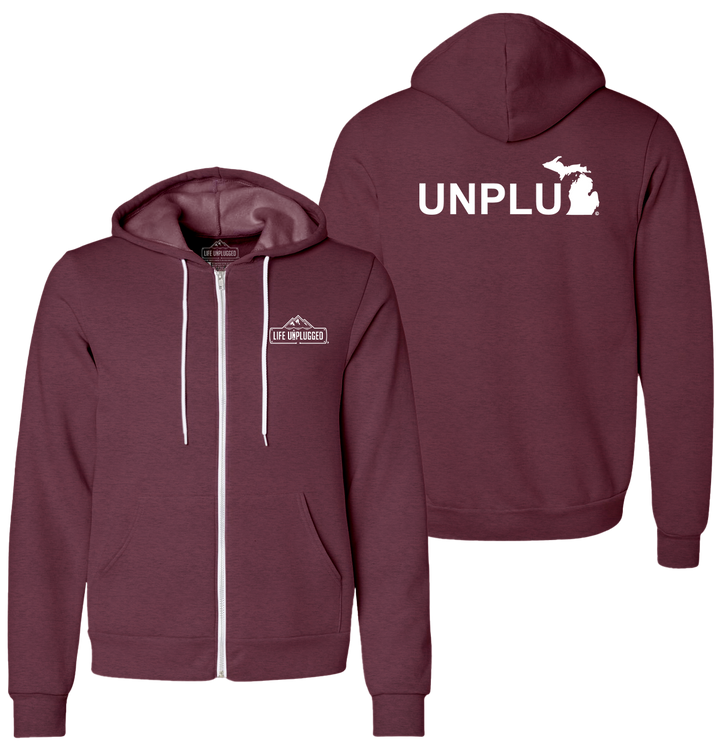UNPLUG (MI) Supersoft Midweight Zip Up Hoodie