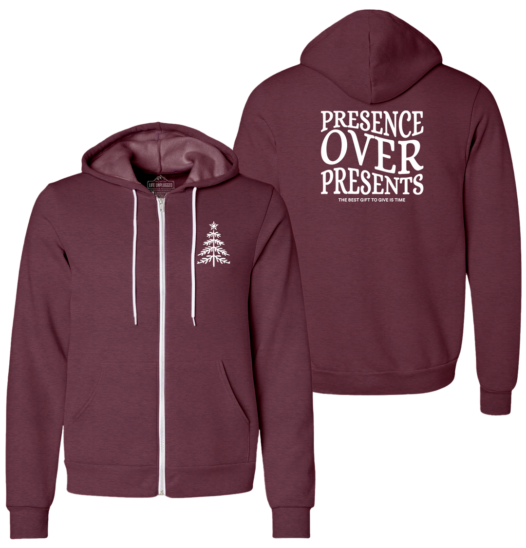 Presence Over Presents Supersoft Midweight Zip Up Hoodie