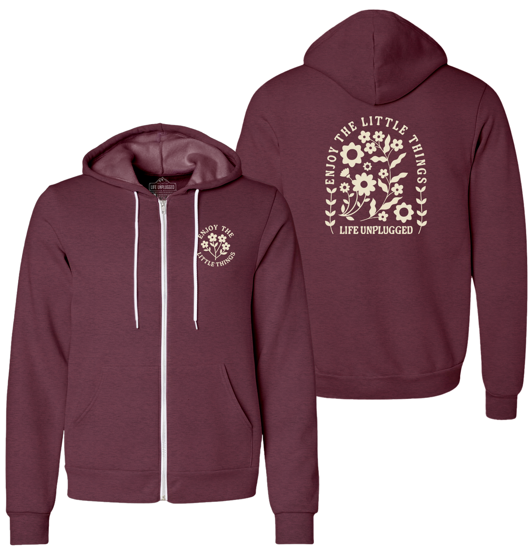 ENJOY THE LITTLE THINGS Supersoft Midweight Zip Up Hoodie