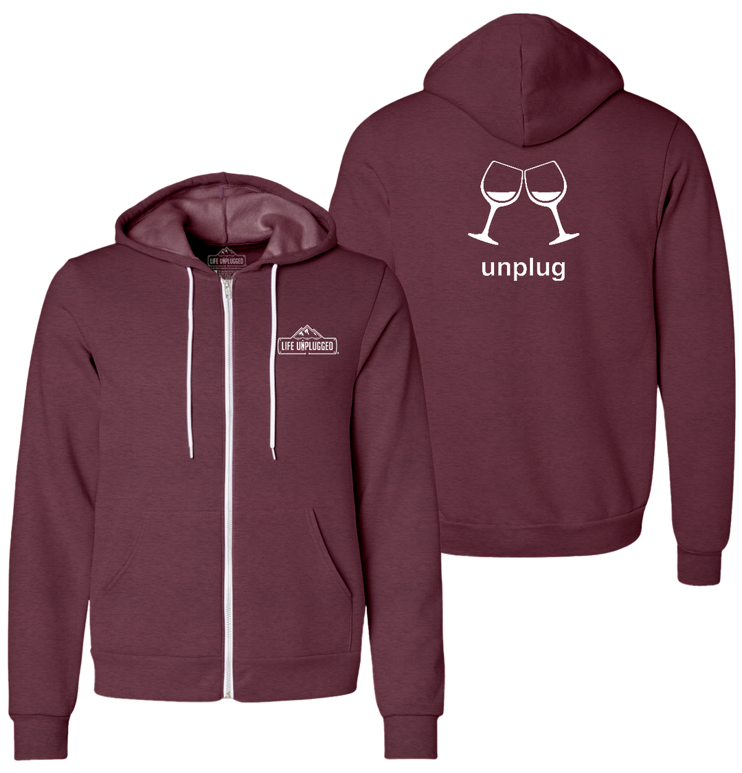 WINE GLASS Supersoft Midweight Zip Up Hoodie