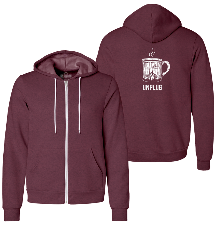 WOODEN COFFEE MUG Supersoft Midweight Zip Up Hoodie