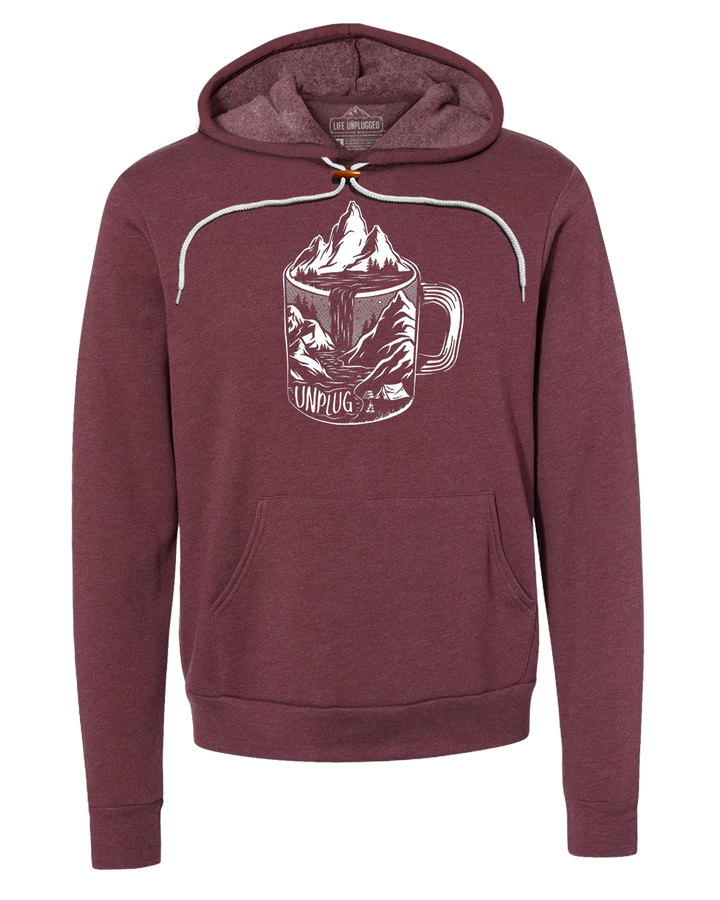 Coffee Mountain Scene Premium Super Soft Hooded Sweatshirt