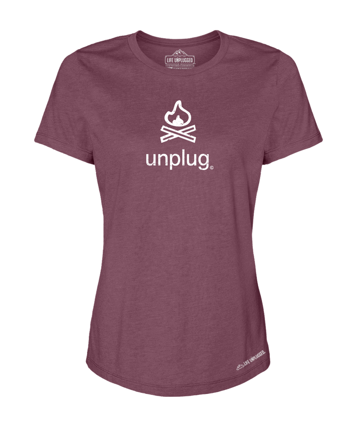 Campfire Premium Women's Relaxed Fit Polyblend T-Shirt - Life Unplugged