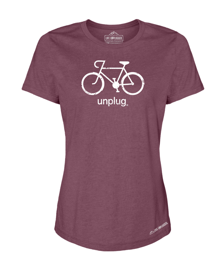 Road Bike Premium Women's Relaxed Fit Polyblend T-Shirt - Life Unplugged