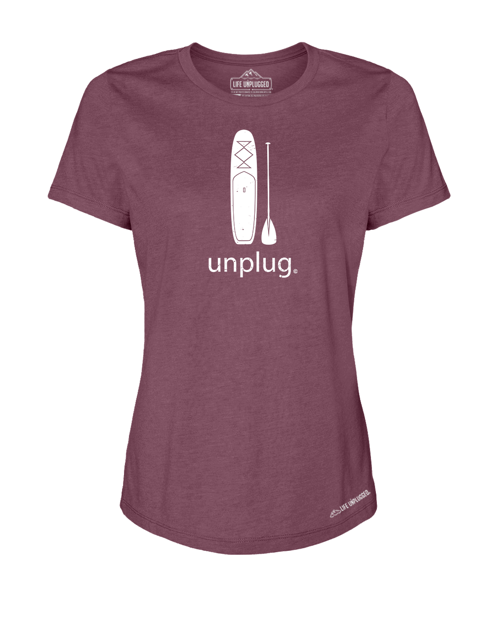 Stand Up Paddle Board Premium Women's Relaxed Fit Polyblend T-Shirt - Life Unplugged