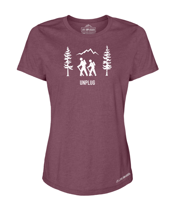 Hiking Scene Premium Women's Relaxed Fit Polyblend T-Shirt