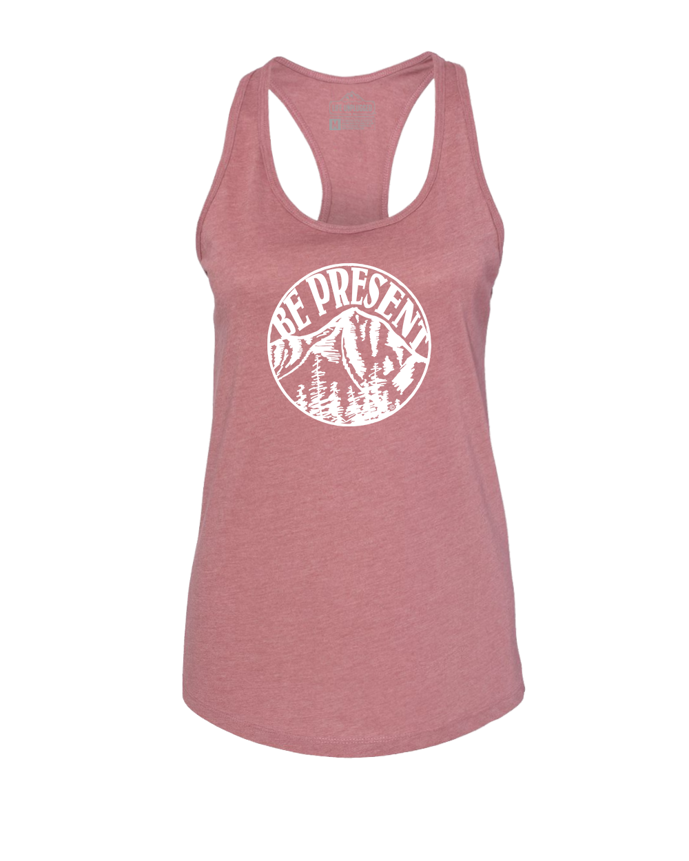 Be Present Mountain Women's Racerback Tank Top