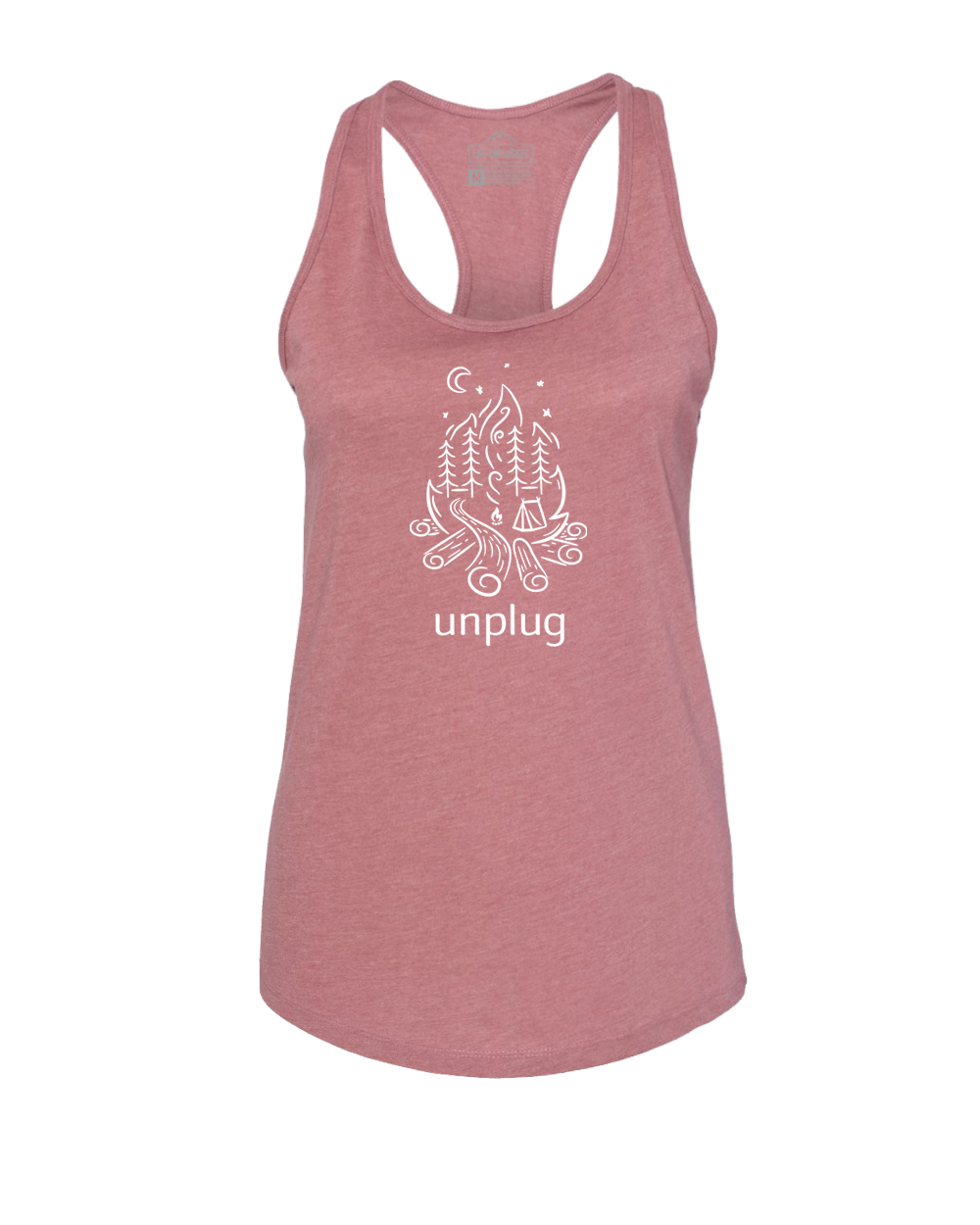 CAMPFIRE CAMPING SCENE Women's Racerback Tank Top