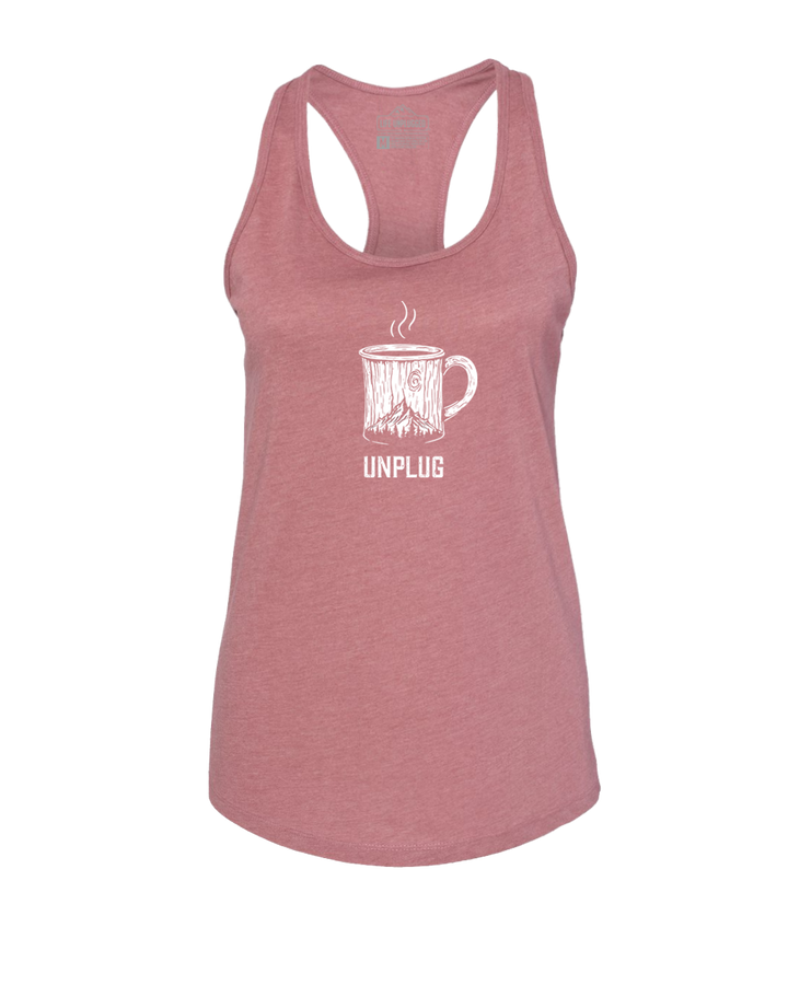 WOODEN COFFEE MUG Women's Racerback Tank Top