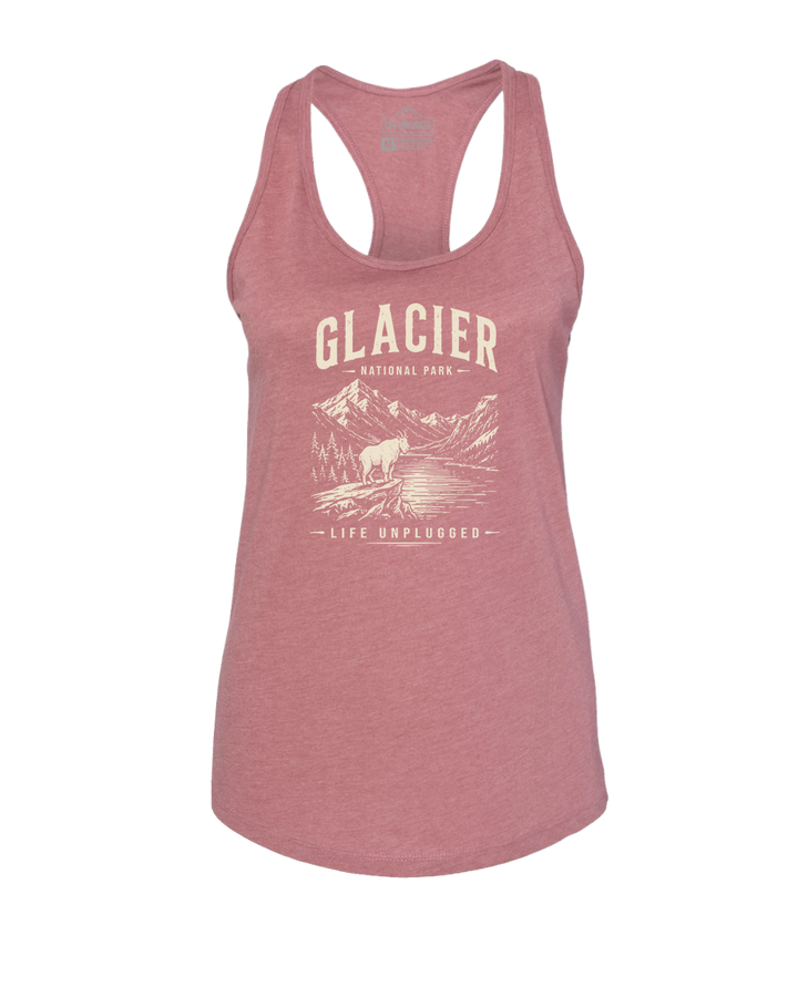 GLACIER NATIONAL PARK  Women's Racerback Tank Top