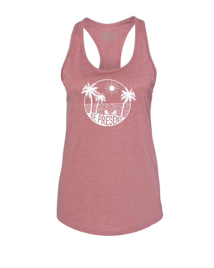 Be Present Beach Women's Racerback Tank Top