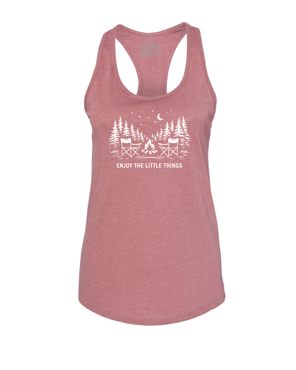 Enjoy The Little Things Campfire scene Women's Racerback Tank Top