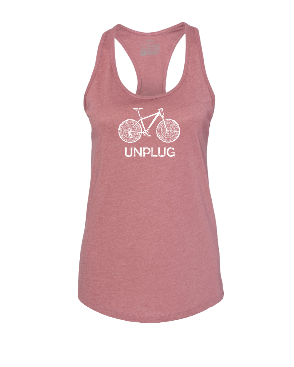MOUNTAIN BIKE TREE STUMPS Women's Racerback Tank Top