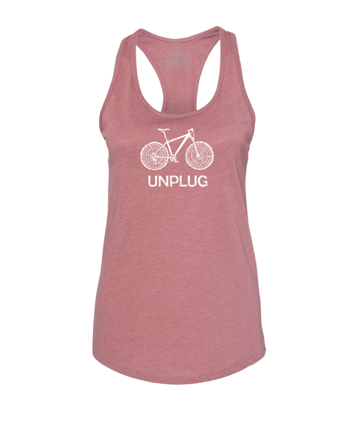 MOUNTAIN BIKE TREE STUMPS Women's Racerback Tank Top