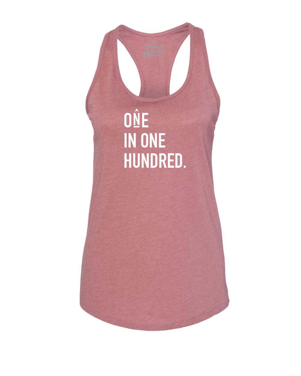 One in One Hundred Stacked Women's Racerback Tank Top