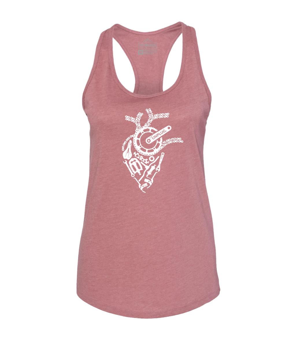 Anatomical Heart (Bicycle Parts) Women's Racerback Tank Top
