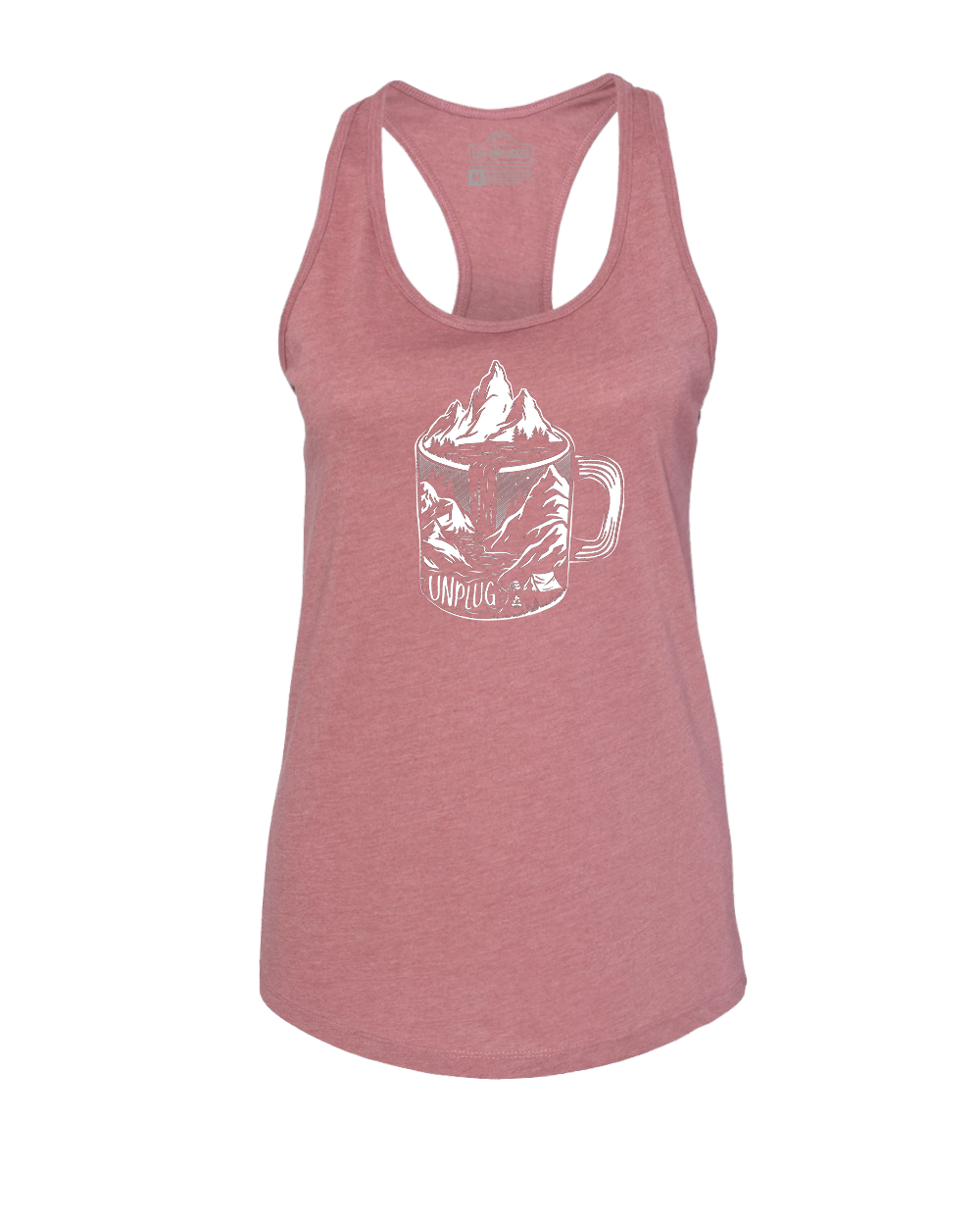 Coffee Mountain Scene Women's Racerback Tank Top
