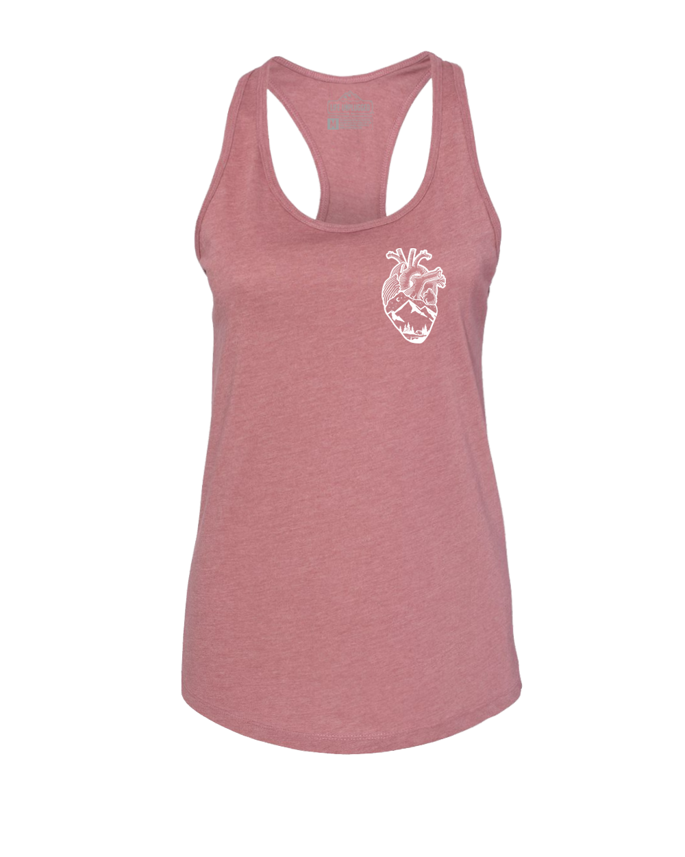 Anatomical Heart (Left Chest) Women's Racerback Tank Top