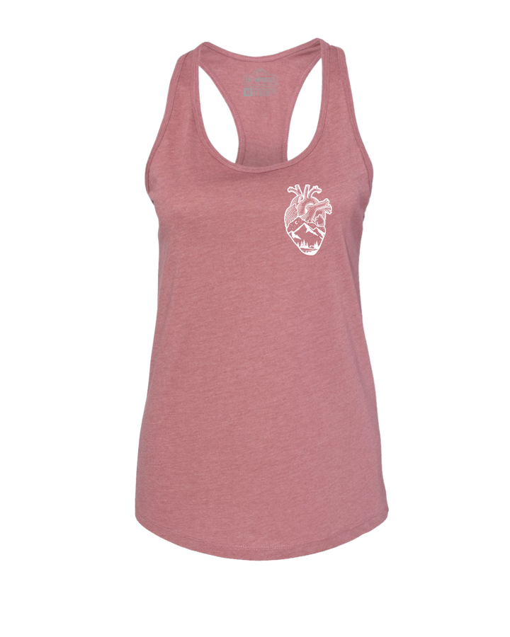 Anatomical Heart (Left Chest) Women's Racerback Tank Top