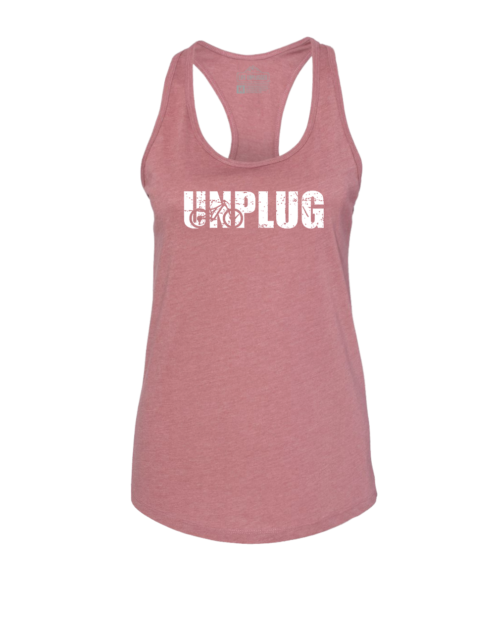 Unplug Mountain Bike Silhouette Women's Racerback Tank Top