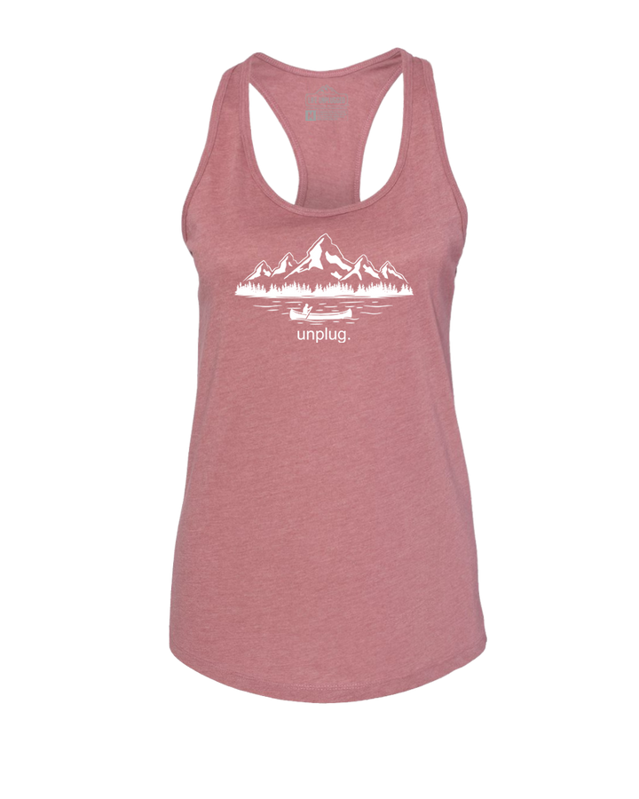 Canoeing In The Mountains Women's Racerback Tank Top