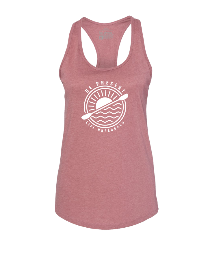 Be Present Paddle Women's Racerback Tank Top