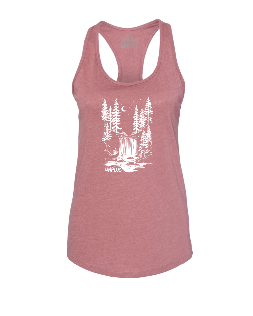 WATERFALL UNDER THE STARS Women's Racerback Tank Top