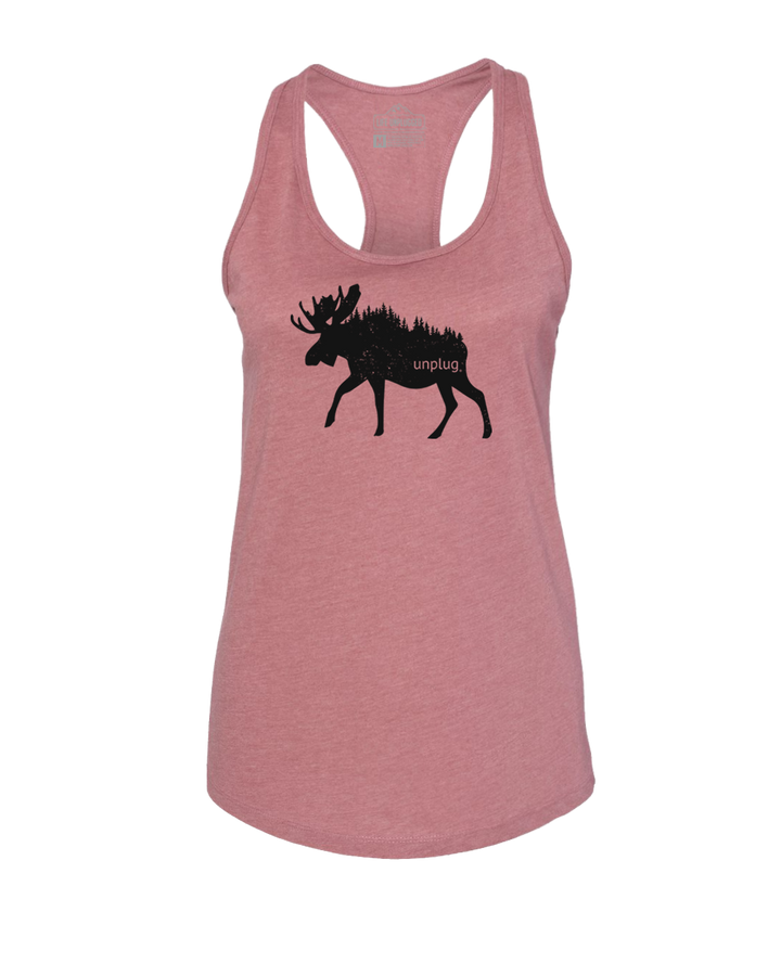 Moose In The Trees Women's Racerback Tank Top