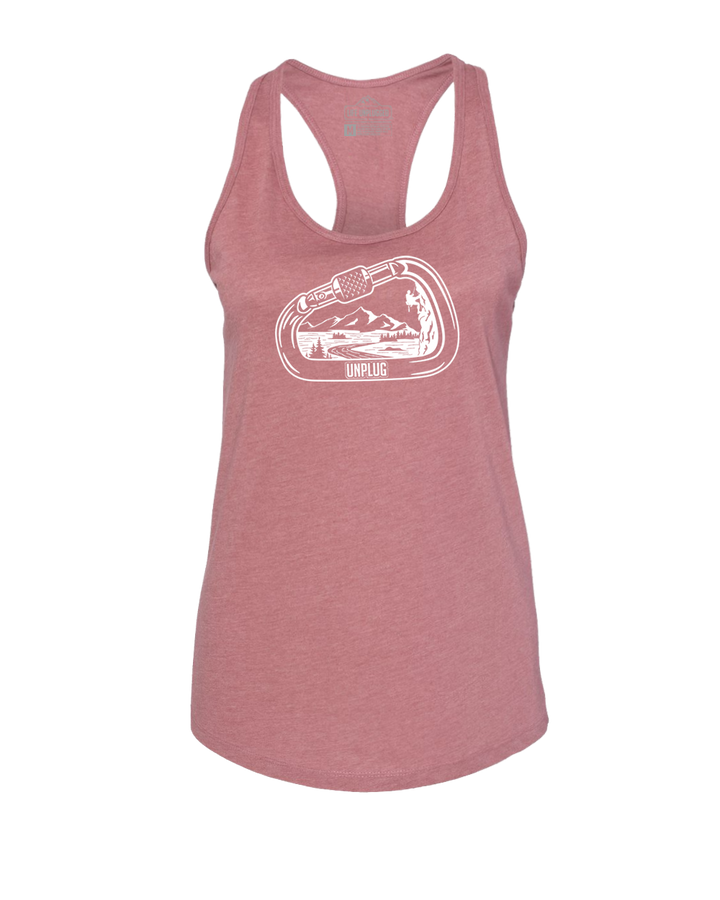 Rock Climbing Mountain Scene Women's Racerback Tank Top