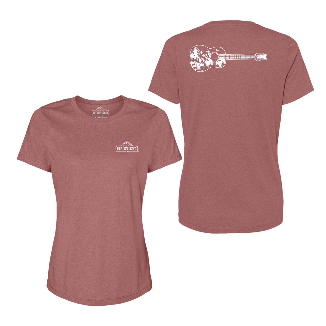 Guitar Mountain Scene Women's T-Shirt
