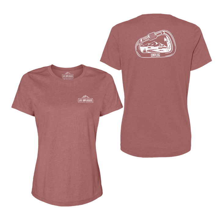 Rock Climbing Mountain Scene Women's T-Shirt