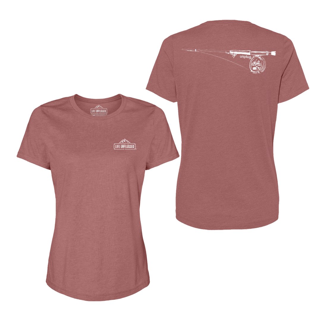 Fly Fishing Mountain Scene Women's T-Shirt