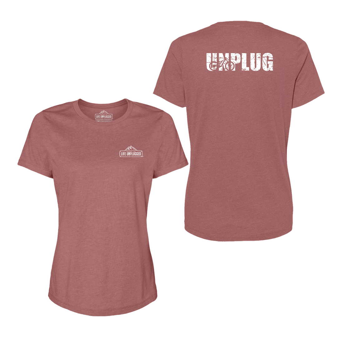 Unplug Mountain Bike Silhouette Women's T-Shirt