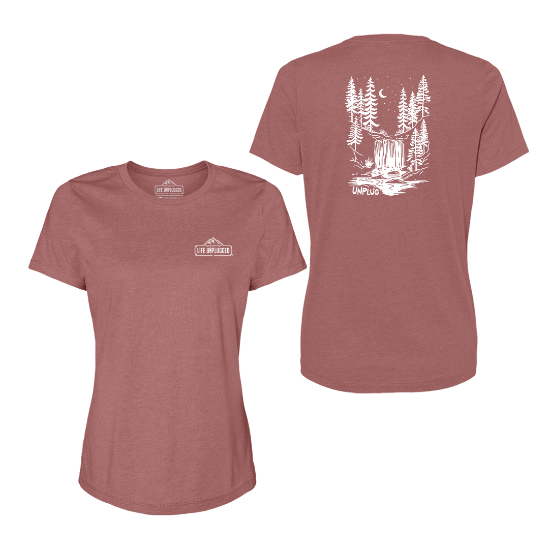 WATERFALL UNDER THE STARS Women's T-Shirt