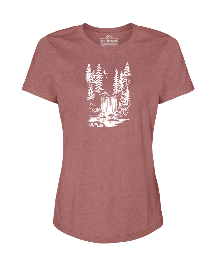 WATERFALL UNDER THE STARS Women's T-Shirt