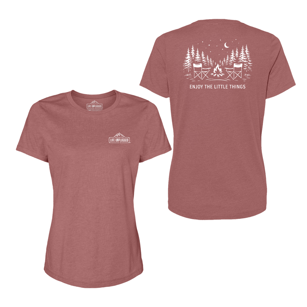 Enjoy The Little Things Campfire scene Women's T-Shirt