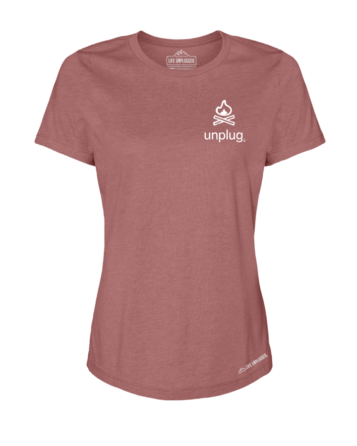 Campfire Left Chest Premium Women's Relaxed Fit Polyblend T-Shirt