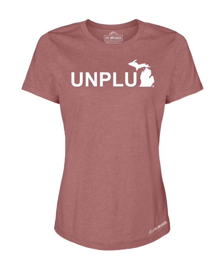 Unplug (MI) Premium Women's Relaxed Fit Polyblend T-Shirt