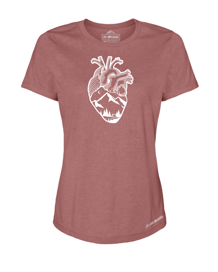 Anatomical Heart (Full Chest) Premium Women's Relaxed Fit Polyblend T-Shirt