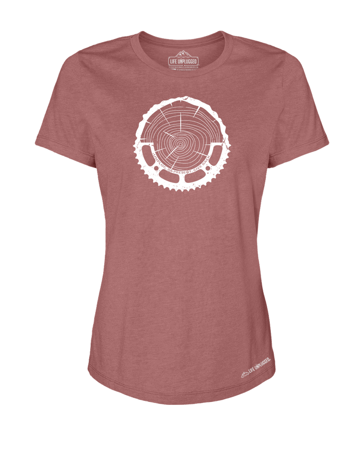 Tree Rings Chainring Premium Women's Relaxed Fit Polyblend T-Shirt