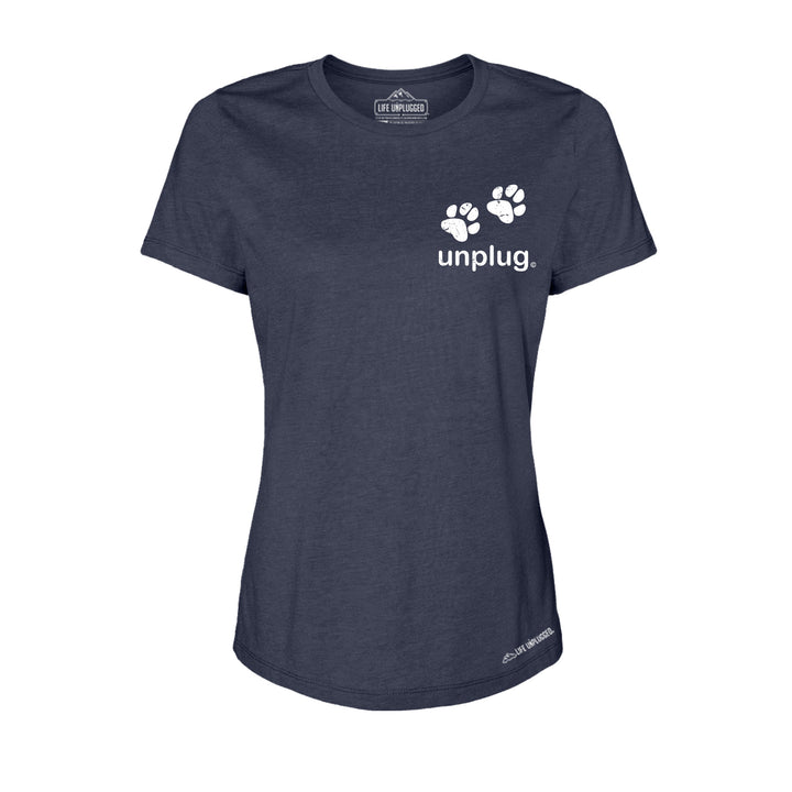 Paw Print Premium Women's Relaxed Fit Polyblend T-Shirt