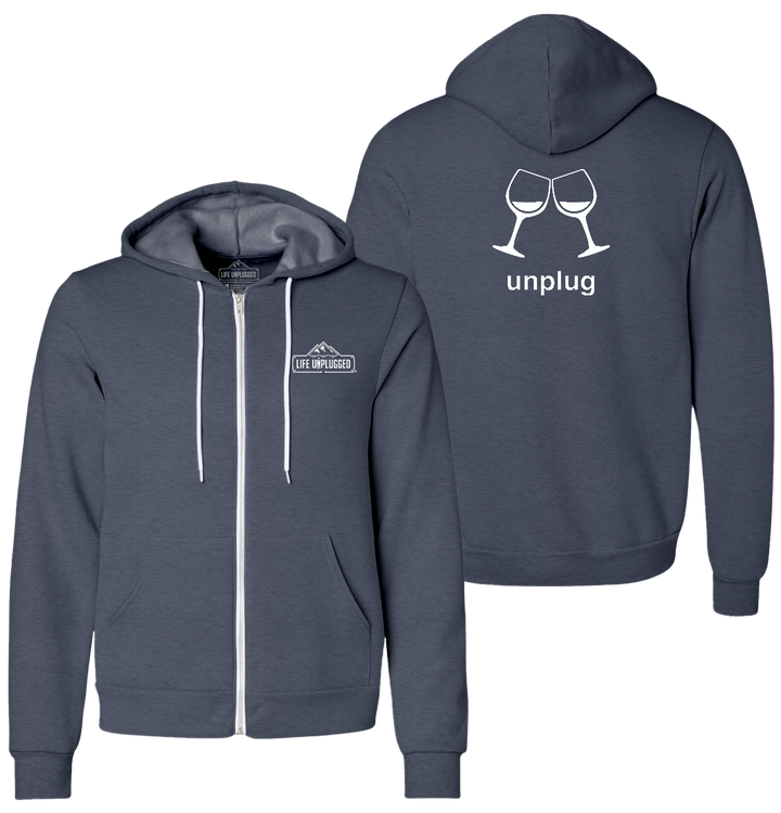 WINE GLASS Supersoft Midweight Zip Up Hoodie