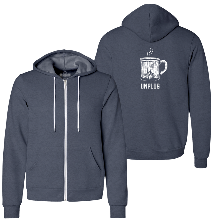 WOODEN COFFEE MUG Supersoft Midweight Zip Up Hoodie