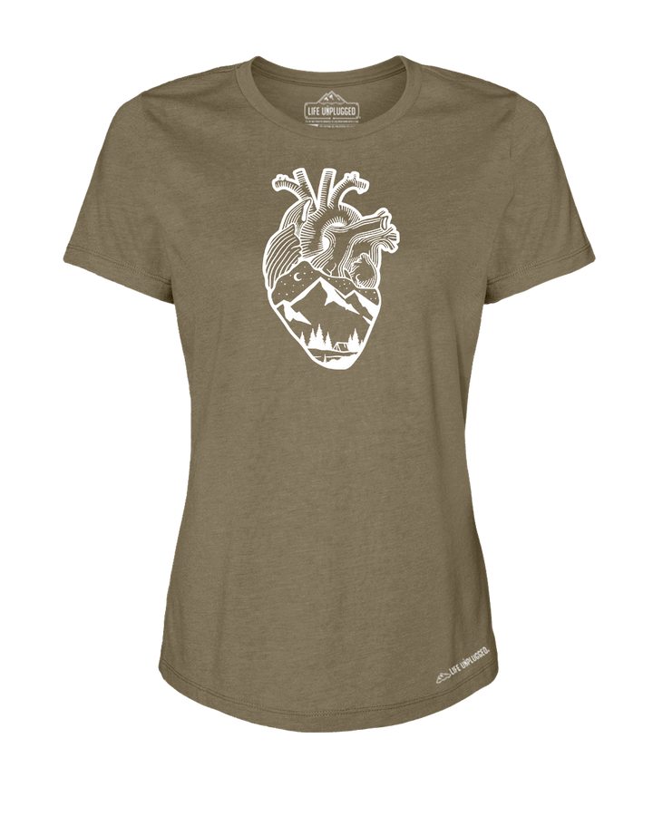 Anatomical Heart (Full Chest) Premium Women's Relaxed Fit Polyblend T-Shirt