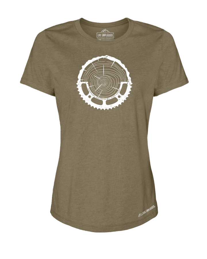 Tree Rings Chainring Premium Women's Relaxed Fit Polyblend T-Shirt