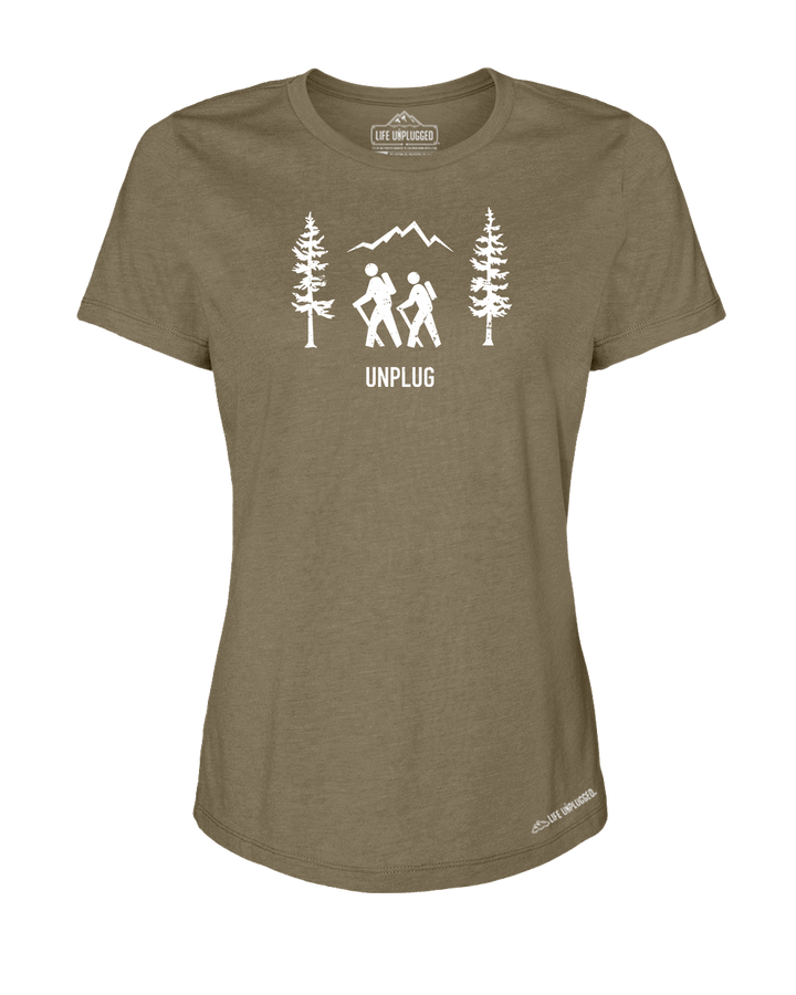 Hiking Scene Premium Women's Relaxed Fit Polyblend T-Shirt