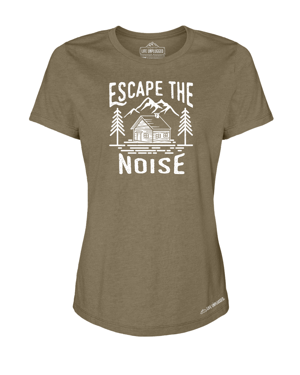 Escape The Noise Premium Women's Relaxed Fit Polyblend T-Shirt - Life Unplugged