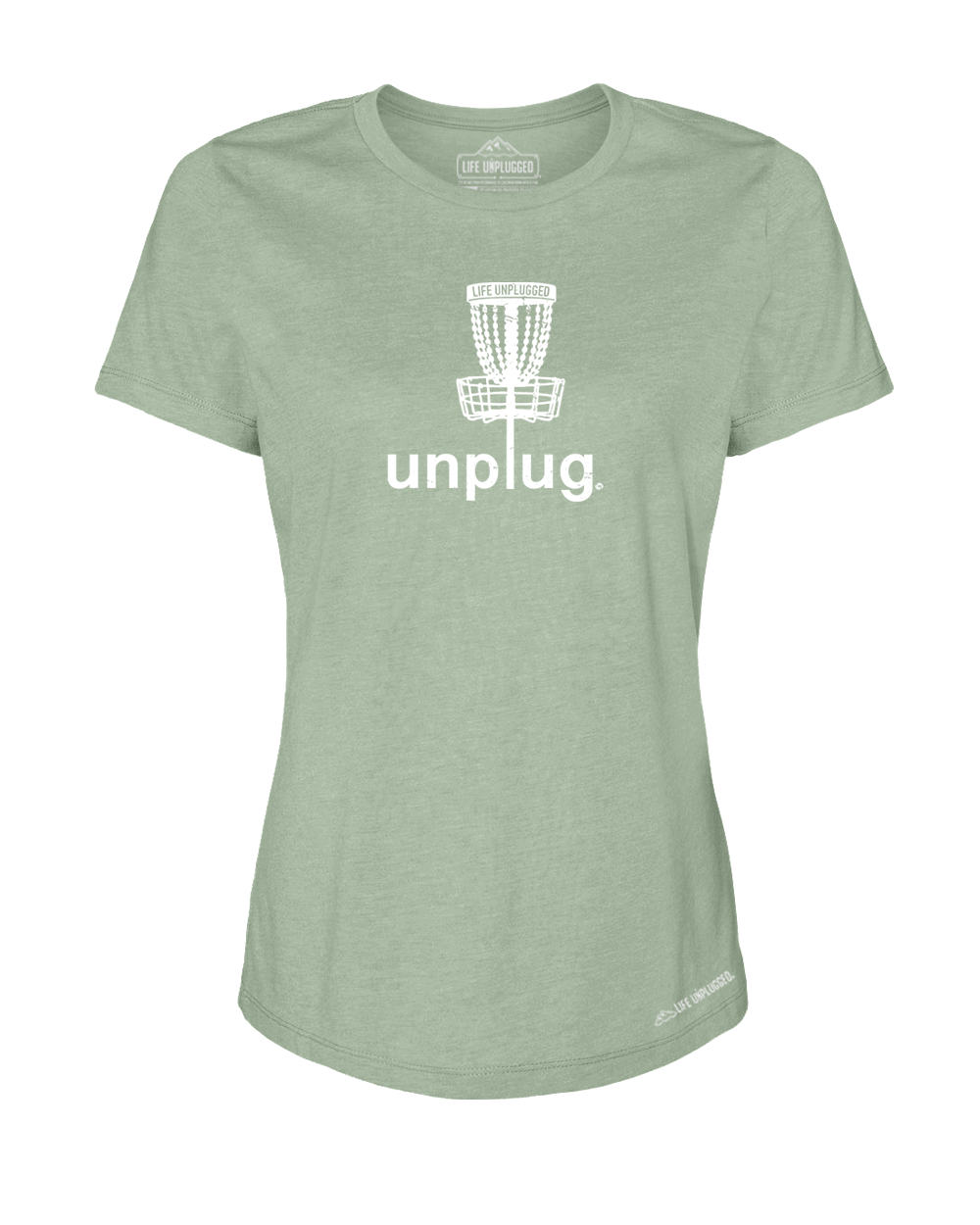Disc Golf Premium Women's Relaxed Fit Polyblend T-Shirt - Life Unplugged