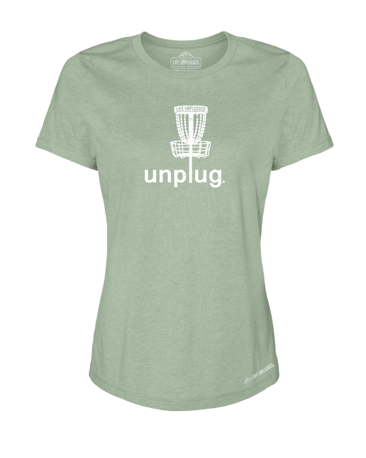 Disc Golf Premium Women's Relaxed Fit Polyblend T-Shirt - Life Unplugged